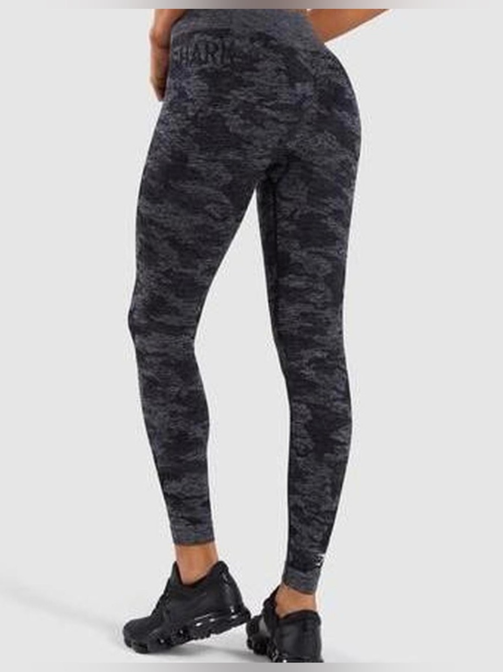 Gymshark Adapt Camo Seamless Leggings in a black and gray Size S
